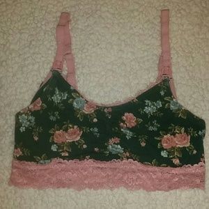 Jessica Simpson floral nursing sports bra